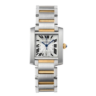 Cartier Tank Francaise Large Steel and Yellow Gold Watch