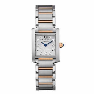 Cartier Watches - Tank Francaise Small - Steel and Pink Gold