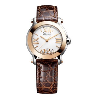 Chopard Watches - Happy Sport Round Mini Steel and Gold